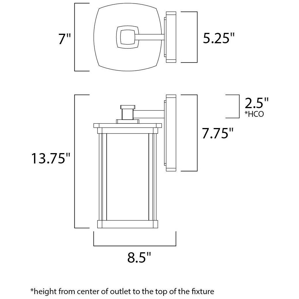 Maxim Lighting 3253CRBZ Terrace Outdoor Wall Light, Bronze