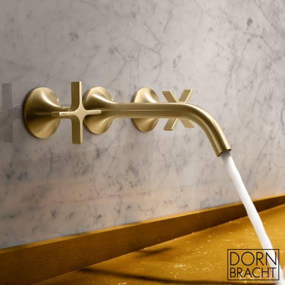Dornbracht 36310809-16 Vaia Wall Valve Cross Handle - Dark Brass Matte