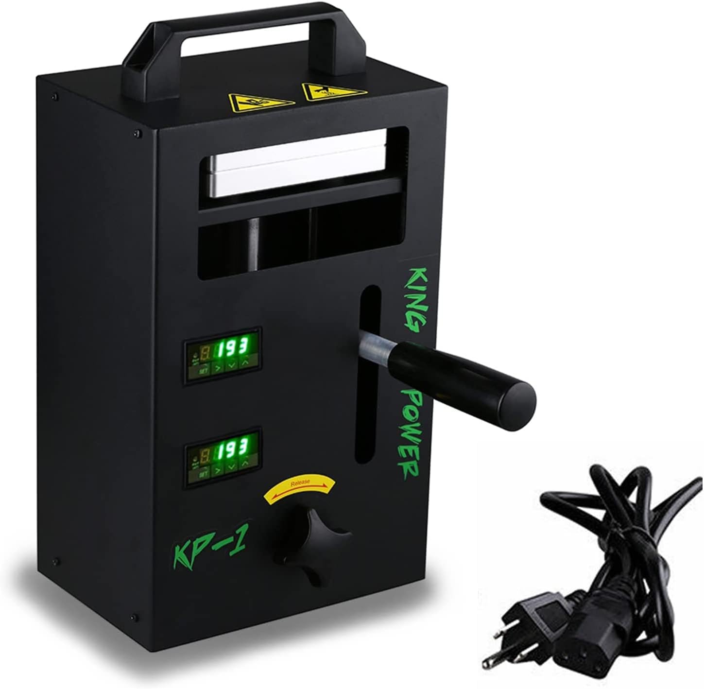 shopley 4 Ton Heat Press Machine 4.5 X 4.7inch Dual Heating Plate 600W Portable Hydraulic Heat Press Plate Kits with LCD Digital Control Panel (HT02)