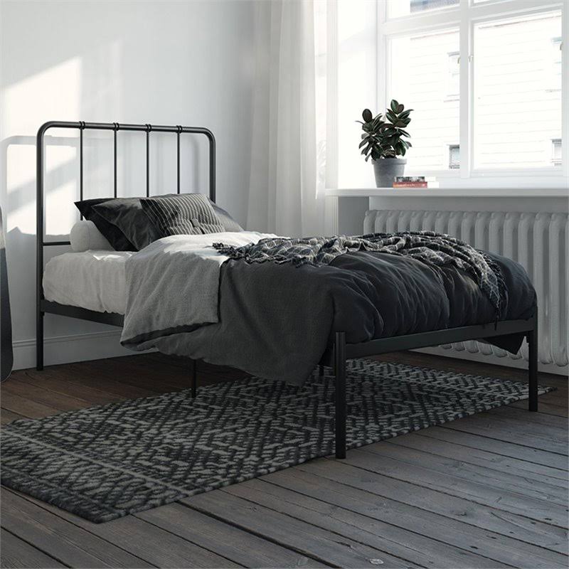 DHP Aubrey Twin Metal Spindle Bed in Black - DE90598