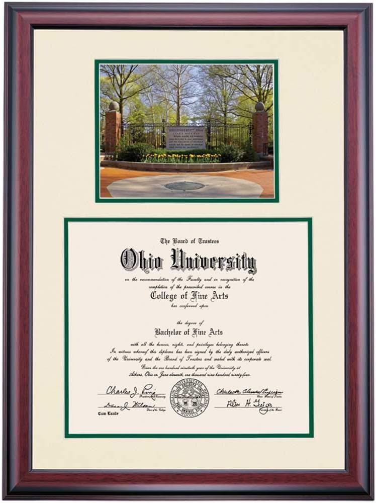 OCM DiplomaDisplay Traditional Frame for Ohio University OU Bobcats | 11