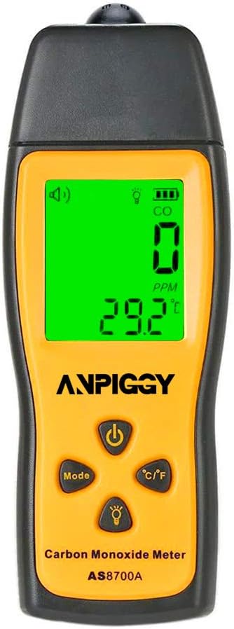 Handheld Carbon Monoxide Meter,High Precision CO Detector,Portable CO Gas Leak Detector, CO Gas Monitor Tester 1000ppm Pack of 2