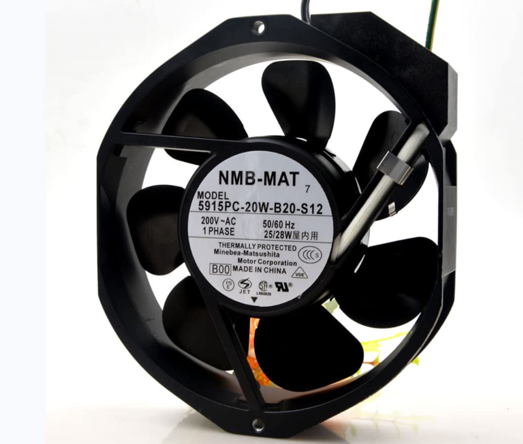 5915PC-20W-B20-S12 172x150x38mm 200V 25/28W Cooling Fan Pack of 2