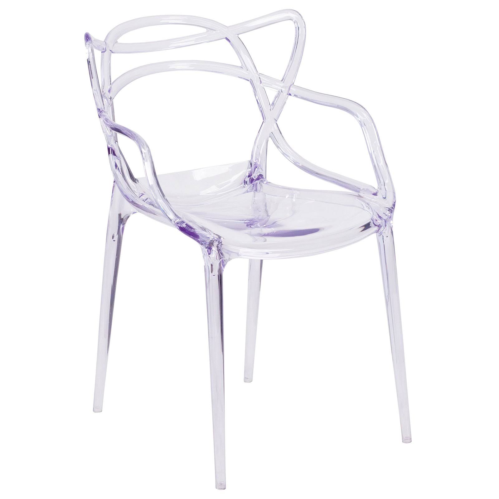 Flash Furniture Nesting Series Transparent Stacking Chair (Set of 4), Clear
