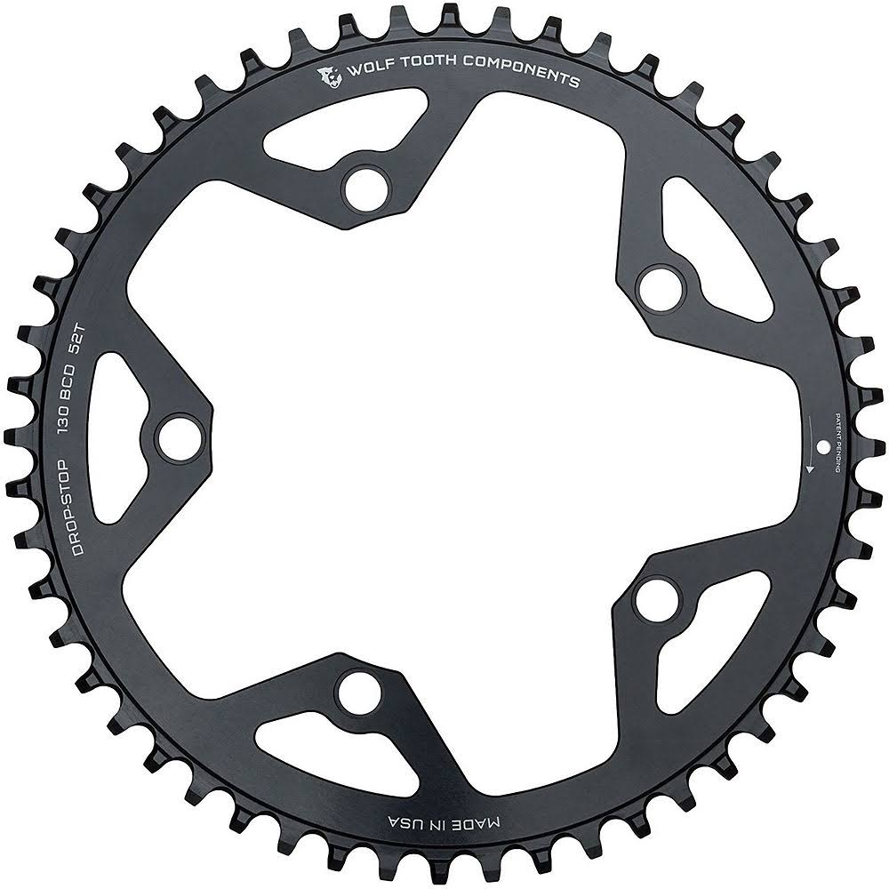 Wolf Tooth Drop-Stop Chainring-50T 130 BCD Black