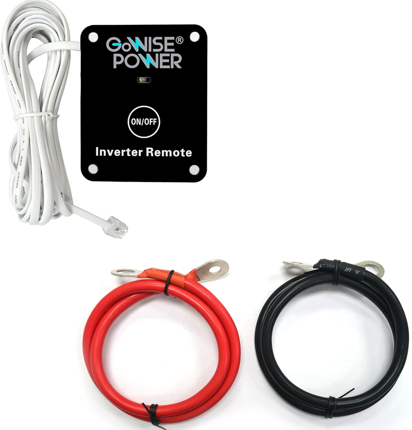 GoWISE Power 1500W Pure Sine Wave Power Inverter 12V DC to 120 V AC with 3 AC Outlets, 1 5V USB Port, 2 Battery Cables, and Remote Switch (3000W Peak) PS1005 (Brand Name/Packaging May Vary)