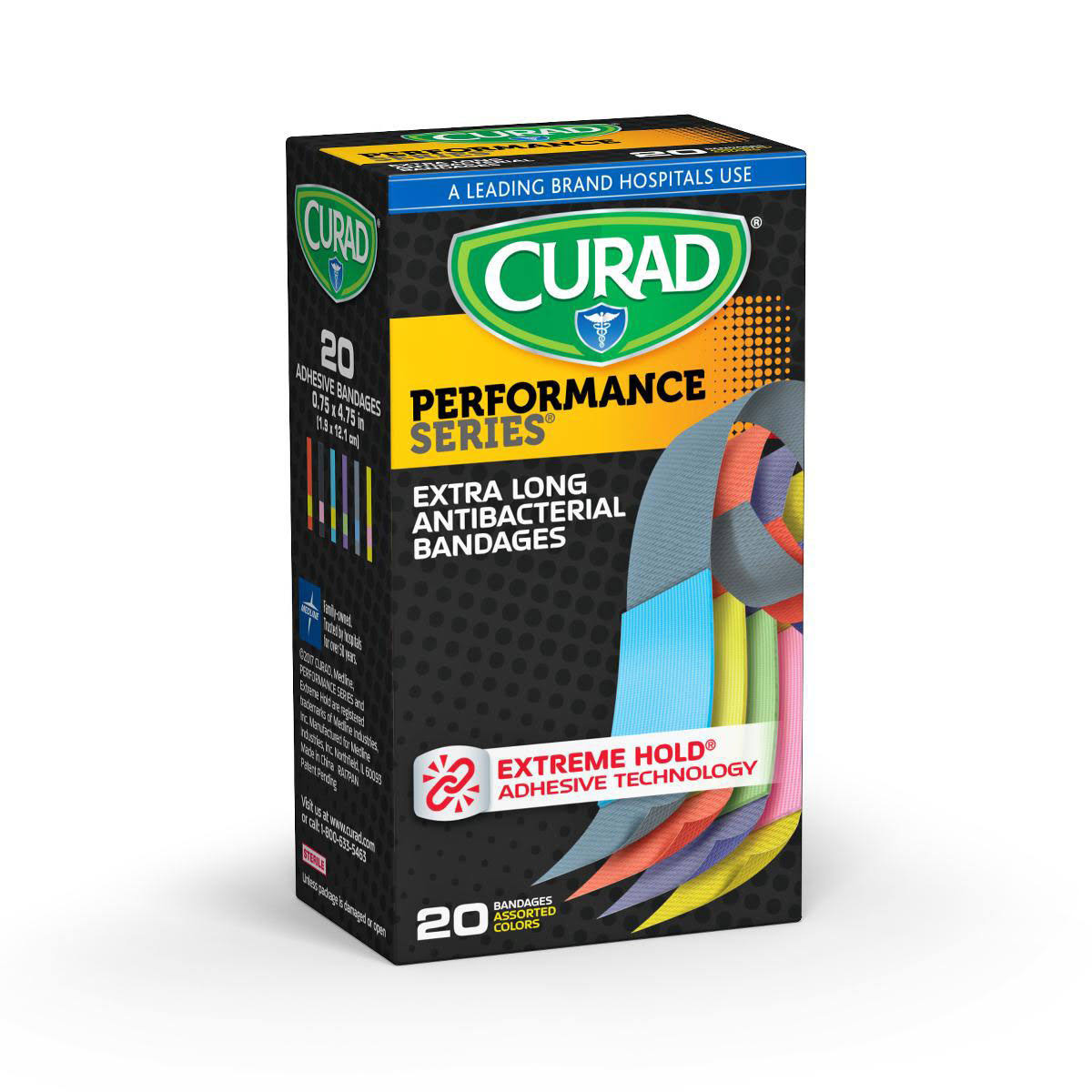 Curad Performance Series Antibacterial Bandages CUR5019