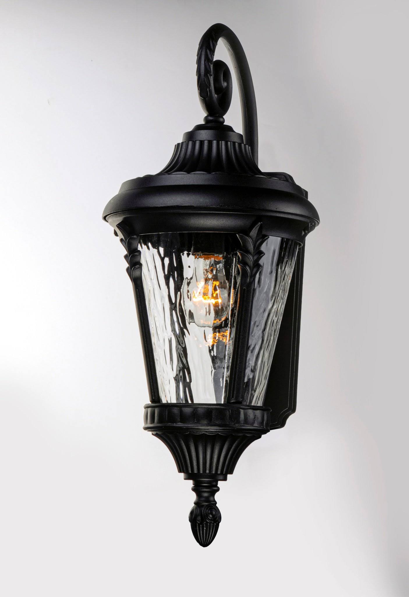 Maxim Lighting Sentry Black Glass Outdoor Wall Light | 3054WGBK