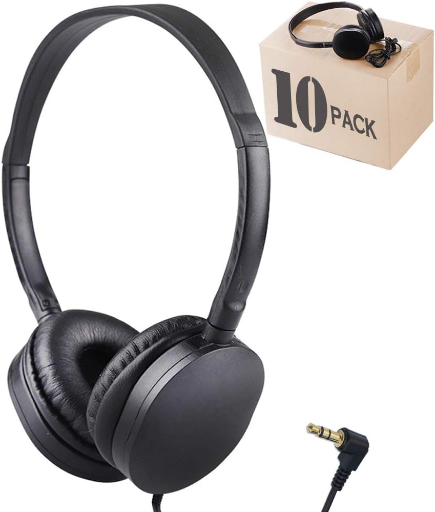 Bulk Headphones for Classroom 50 Pack, HONGZAN Wholesale Stereo School Headphones for Kids Students Children
