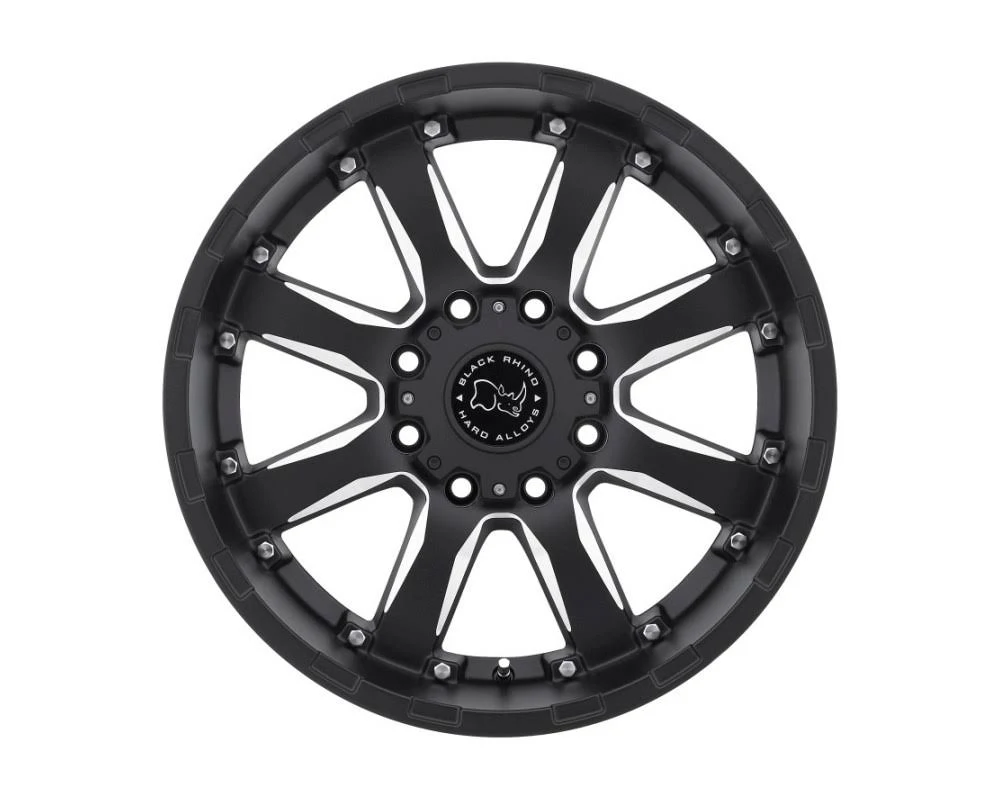 Black Rhino Sierra Gloss Black w/ Milled Spokes Wheel 17x9 8x170 12mm CB125