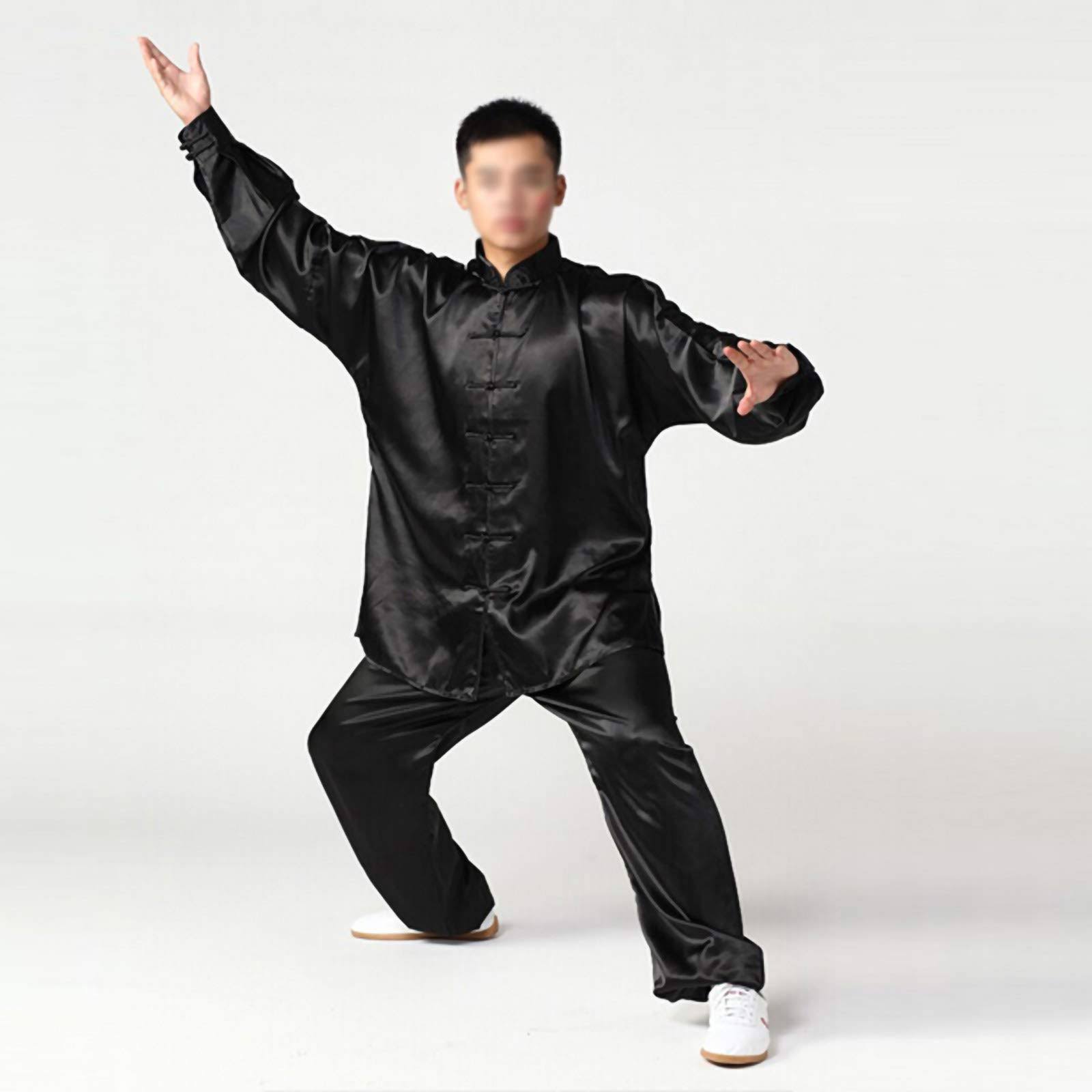 Andux Chinese Traditional Tai Chi Uniforms Kung Fu Clothing Unisex SS-TJF01 Black (XXL)