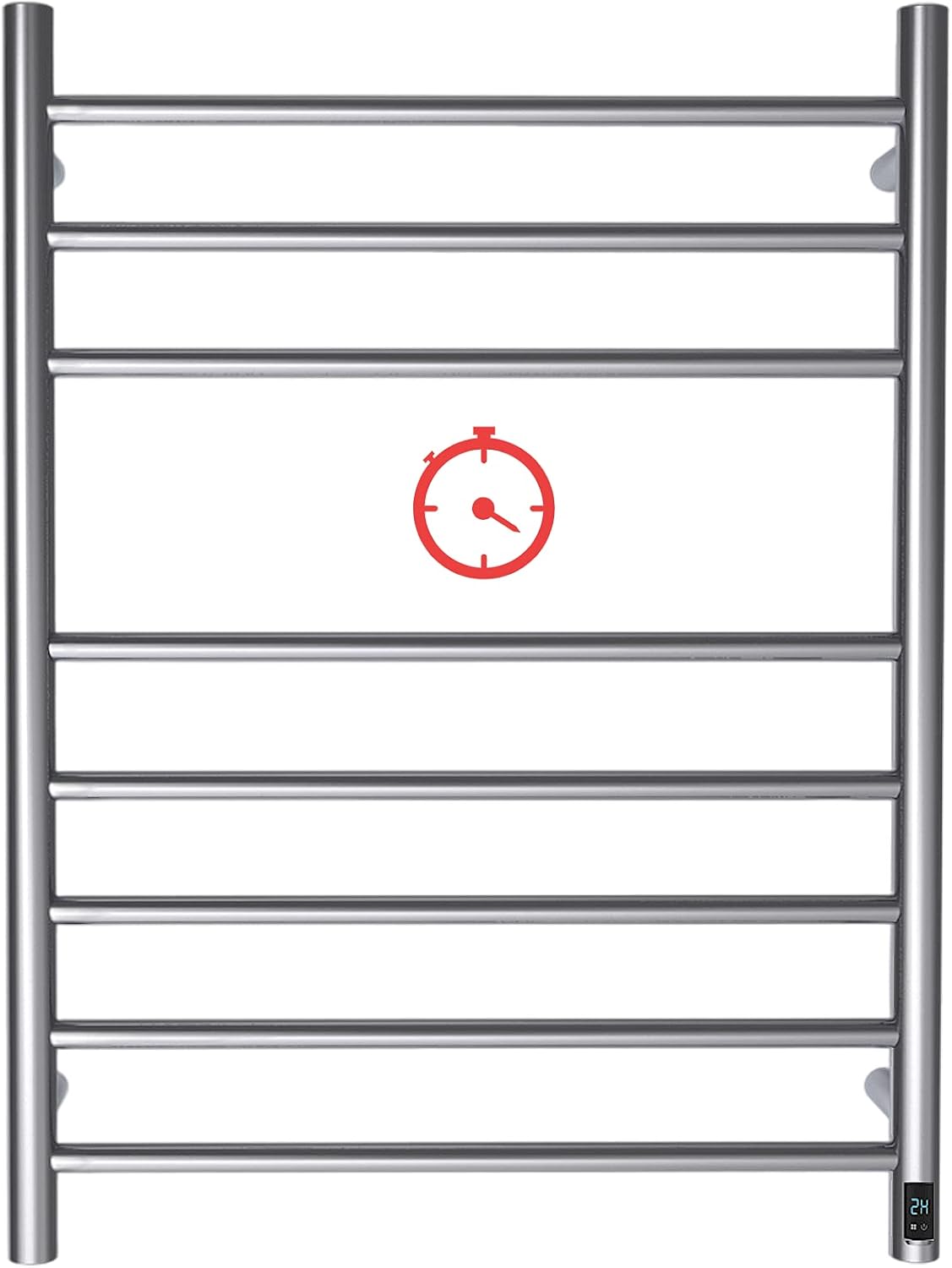 COZYBASE Towel Warmer with Timer, Heated Towel Rack for Bathroom, Wall Mounted Towel Warmers, Hardwired or Plug-in Models