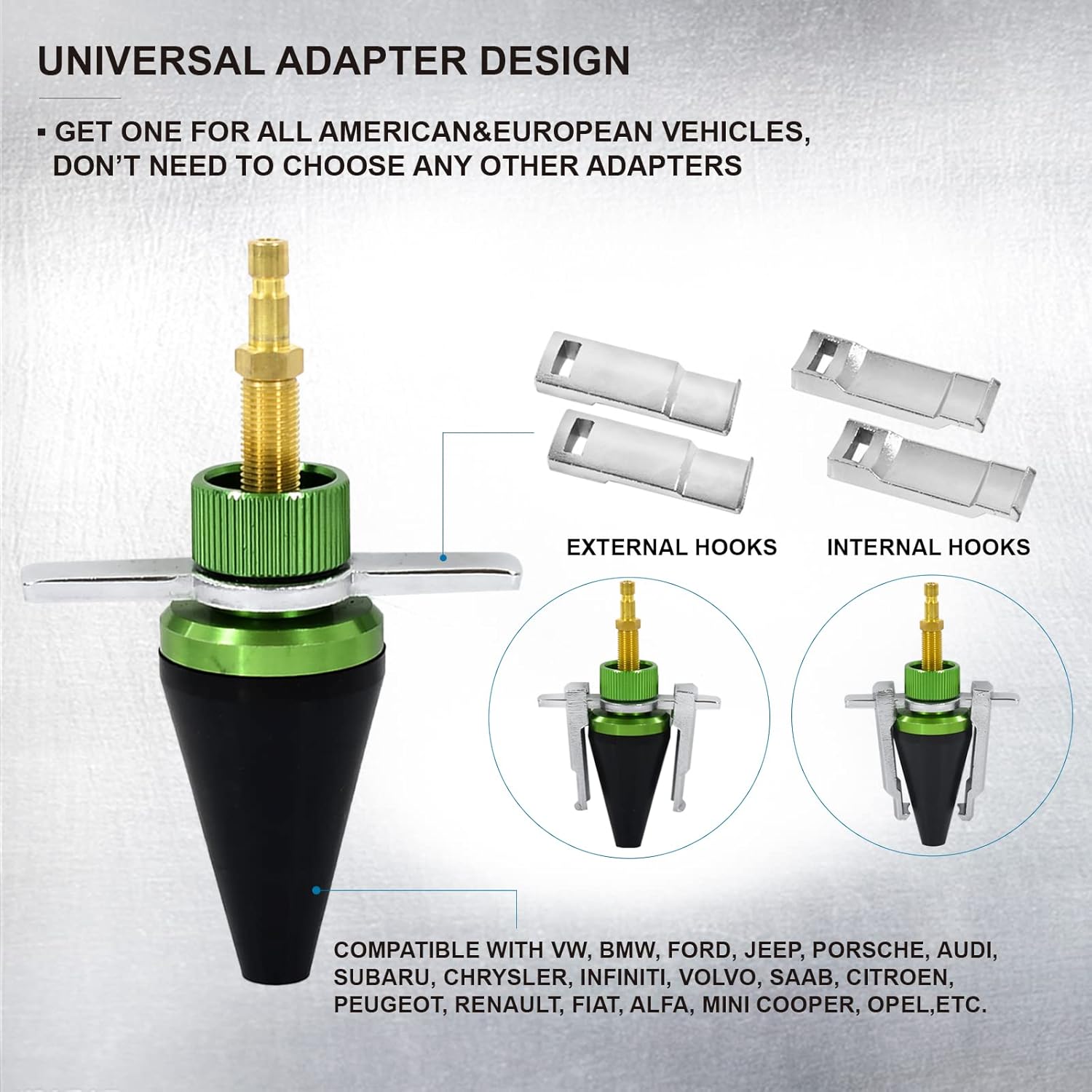SMOTIVEPRO Professional Radiator Pressure Tester Kit and Vacuum Type Coolant Refilling Kit with Universal Rubber Radiator