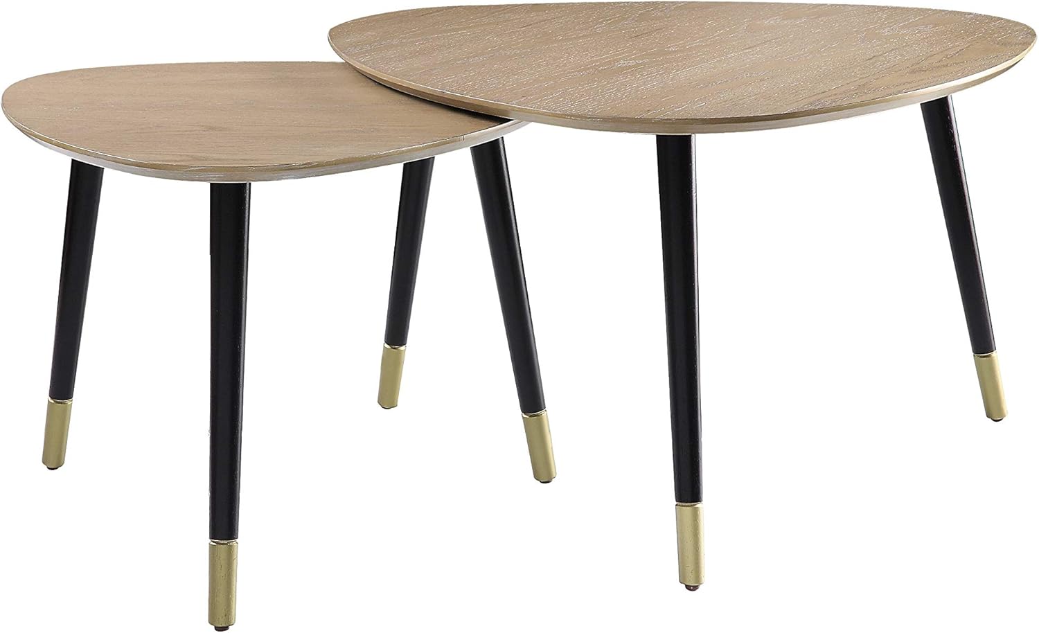 Acme Furniture Allison Nesting Table, Natural & Black
