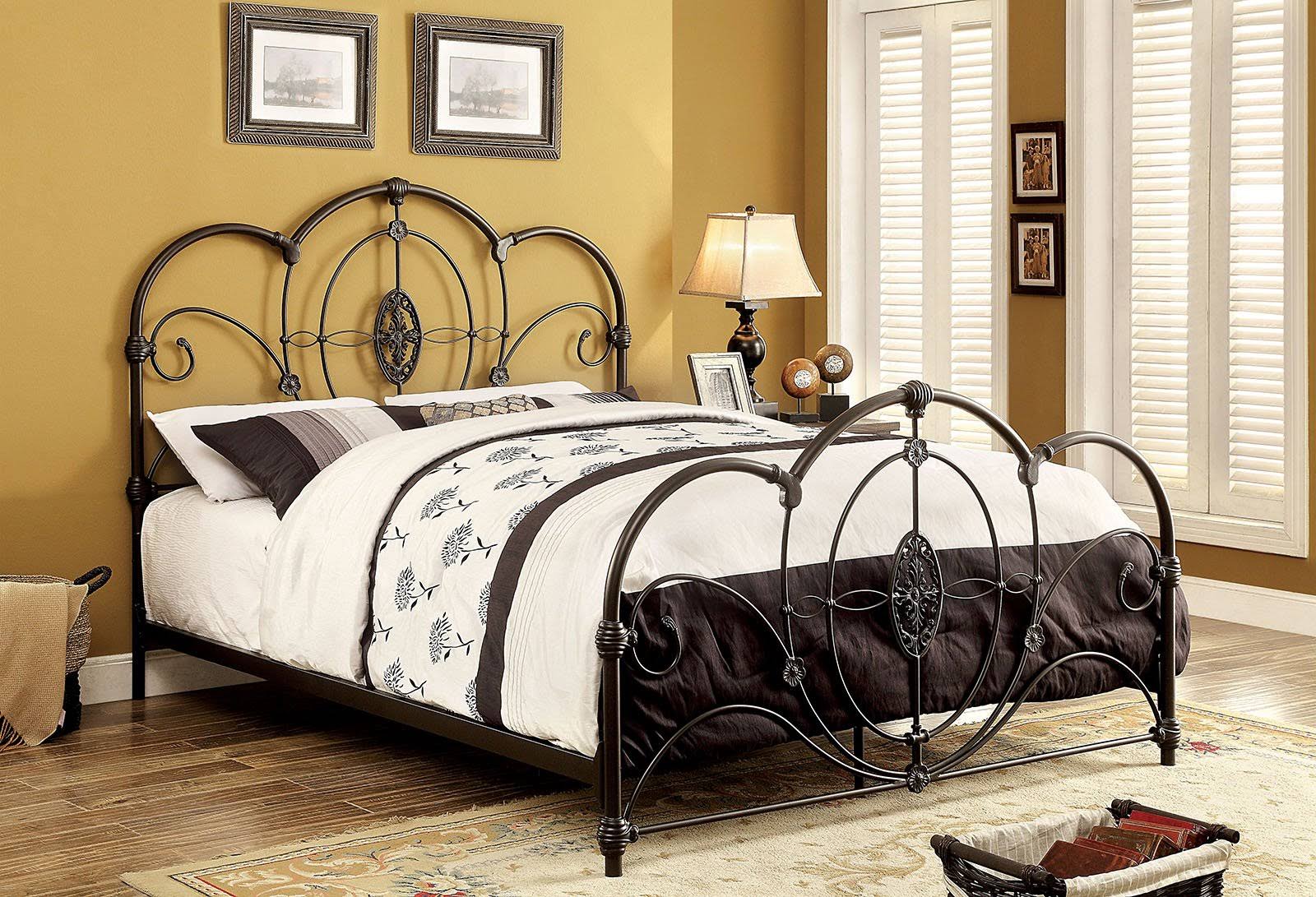 Furniture of America Jania Metal Full Bed, Black