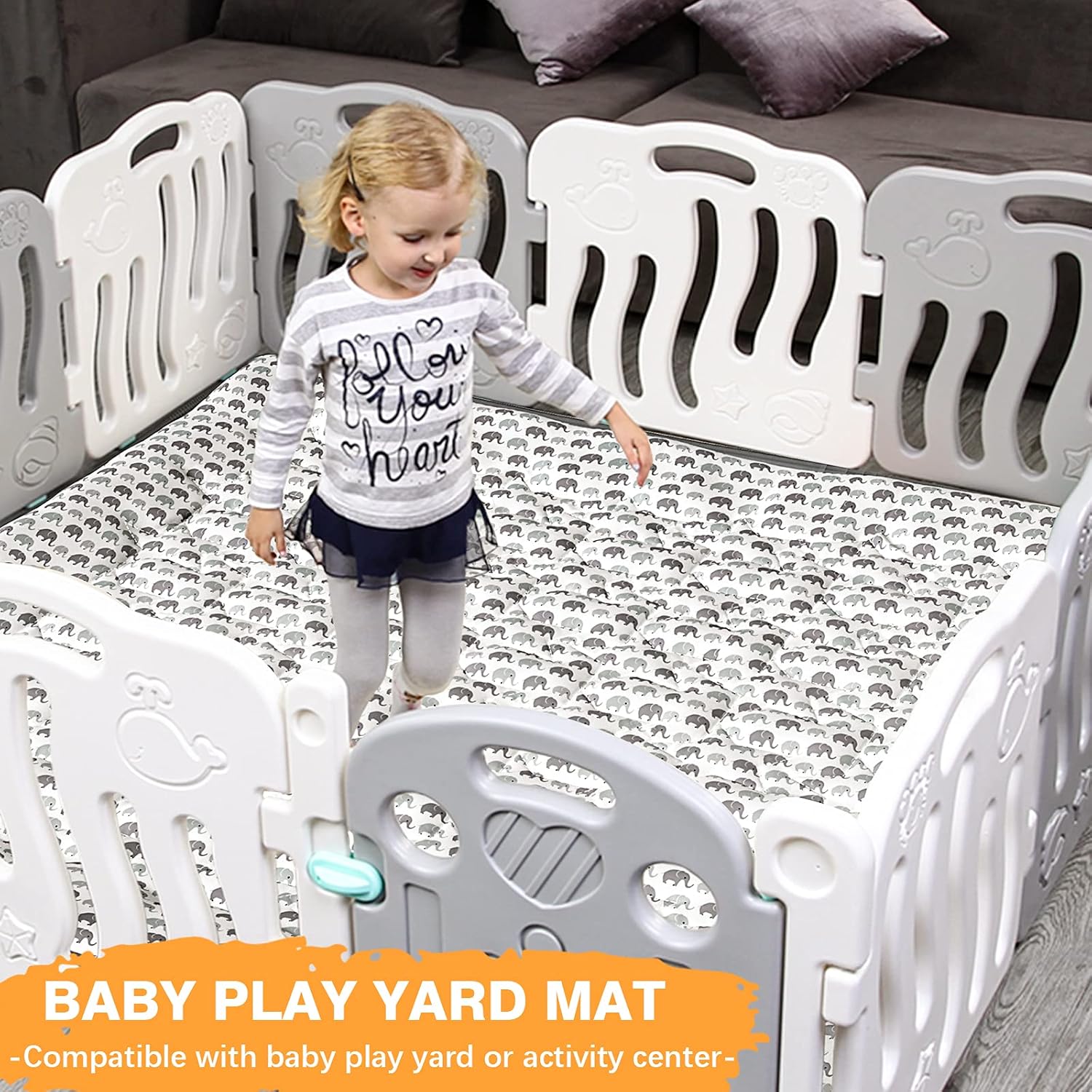 TUOERQI Baby Playpen Yard Mat, Special Design for Baby Playpen and Play Yard, Large Size Play mat 71