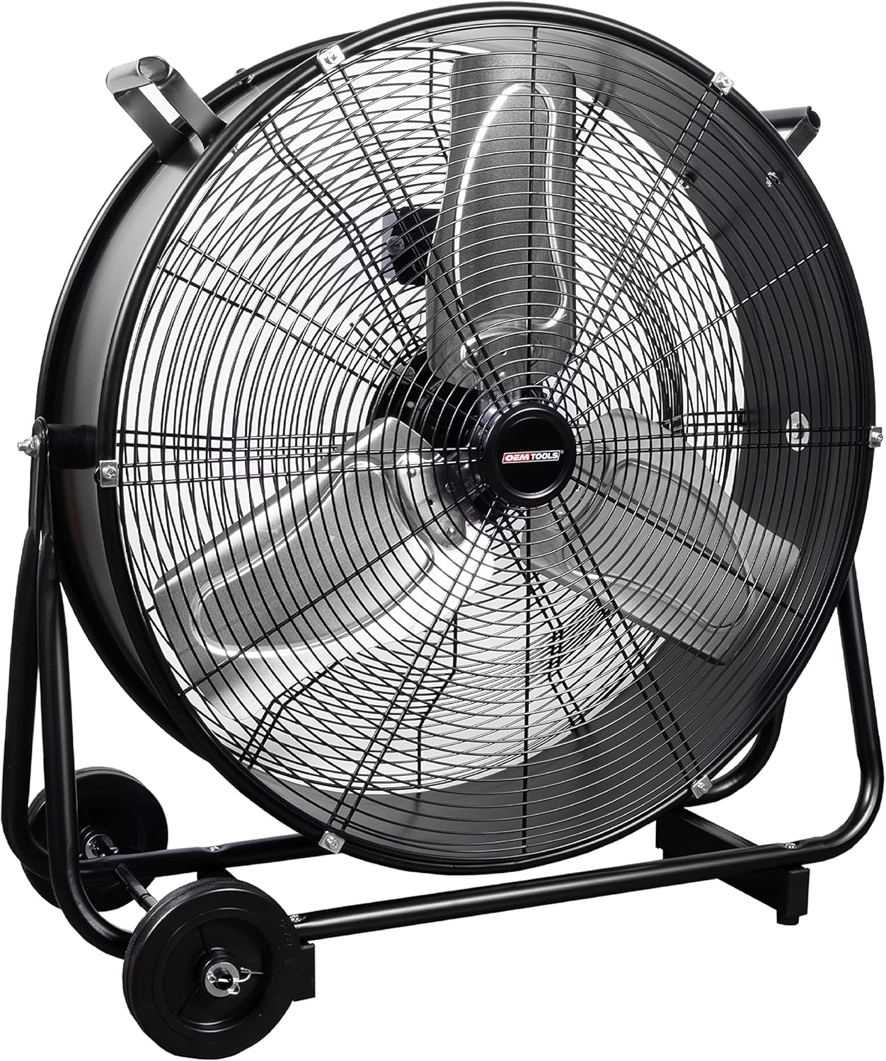 OEMTOOLS OEM24876 42 Inch High-Velocity Indoor Belt-Driven Barrel, New Model, Commercial Drum Fans Heavy Duty Design for Warehouse and Workshop, Black