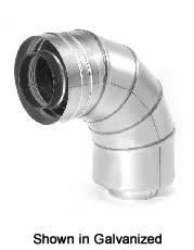 Selkirk 4'' Direct-Temp Multi-Fuel 90 Degree Elbow - Black - SC04E90B