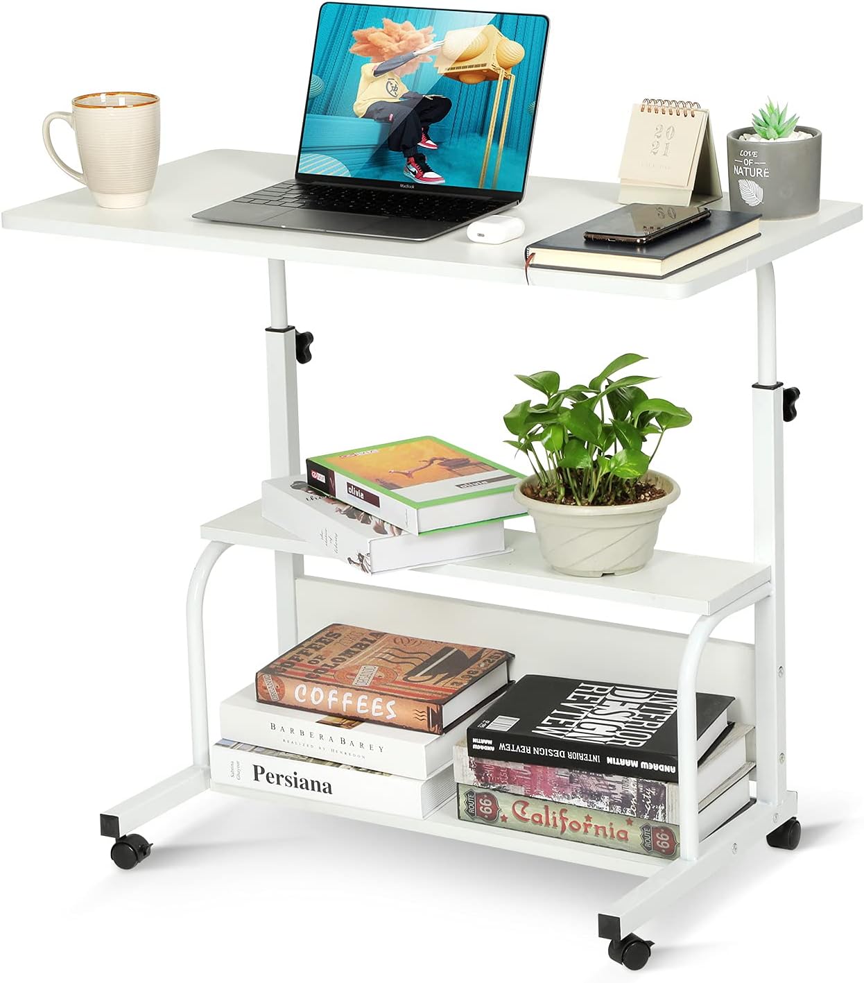 Laptop Desk Adjustable Desk Small Standing Desk Home Office Desks for Small Spaces Portable Desk Table for Bedrooms, 31.5