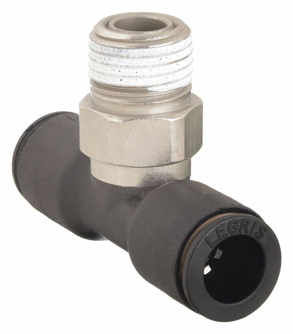 Legris 3108 06 11 Male Branch Tee,6mmODx1/8 Npt,pk10, Black
