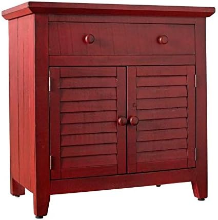 BOWERY HILL 2-Door Accent Chest in Red