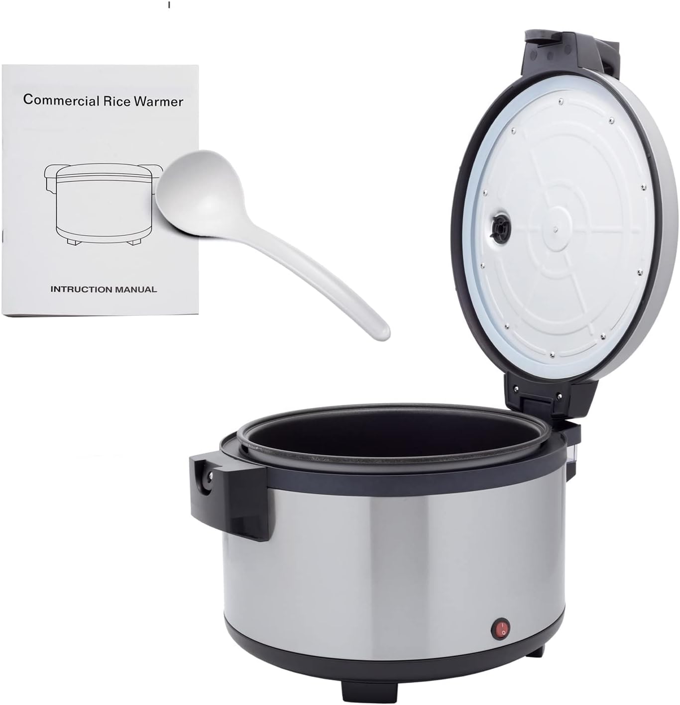 Commercial Electric Rice Warmer - Large Capacity Stainless Steel 100 Cup Rice & Soup Warmer Pot (Not a Rice Cooker) - Non Stick & Forms a Tight Seal to Keep Rice Fluffy for 12 Hours