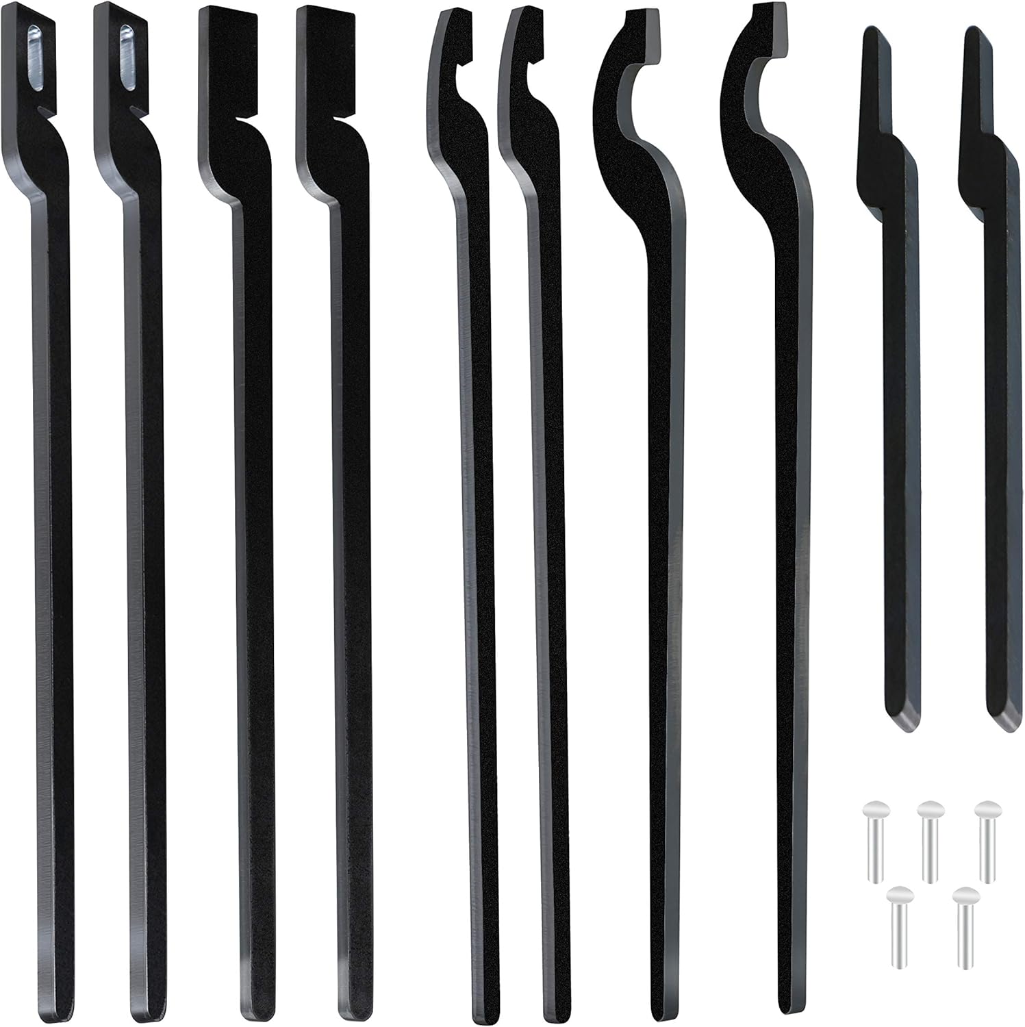 Rapid Tongs Bundle Set Five Types DIY Tongs for Blacksmith with Stainless Steel(SUS316) Rivet for Blacksmith Tongs Starter