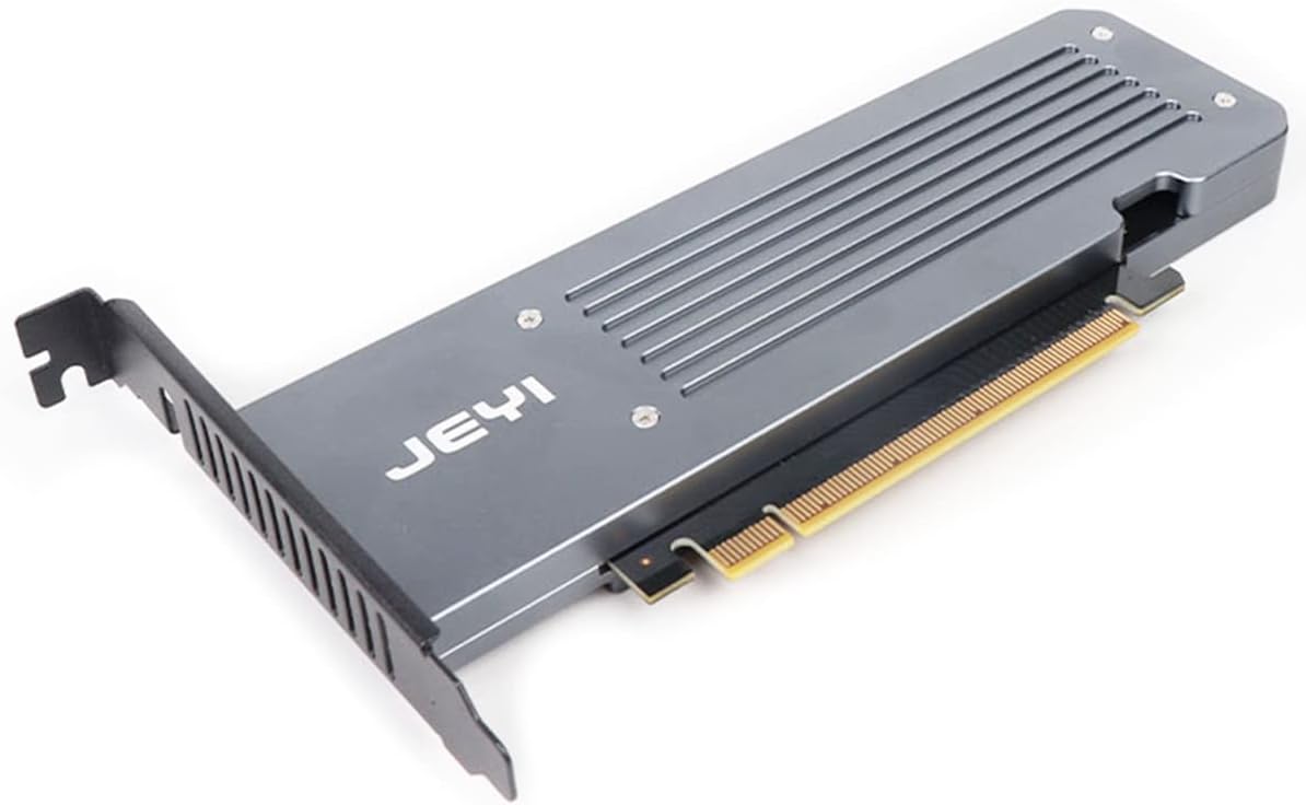 JEYI M.2 X16 PCIe 4.0 X4 Expansion Card, Supports 4 NVMe M.2 2280 up to 256Gbps, Support Bifurcation Raid Pack of 2