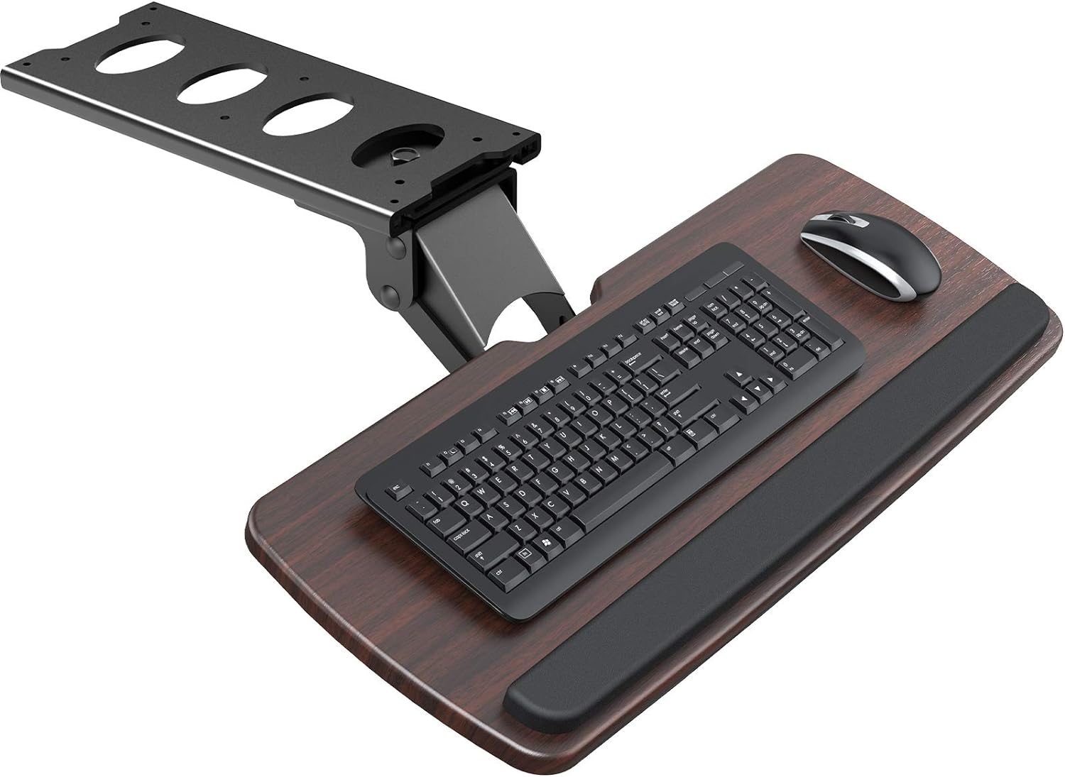 Huanuo Keyboard Tray Under Desk，360 Adjustable Ergonomic Sliding Keyboard & Mouse Tray, 25