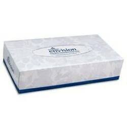 Envision Facial Tissue White 8 x 8-3/10 inch 100 Count - Case of 3000