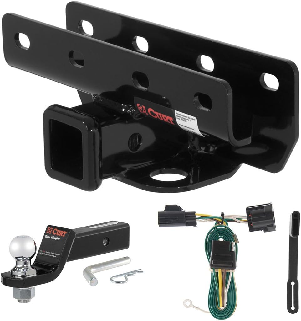 CURT Class 3 Trailer Hitch Tow Package with 2