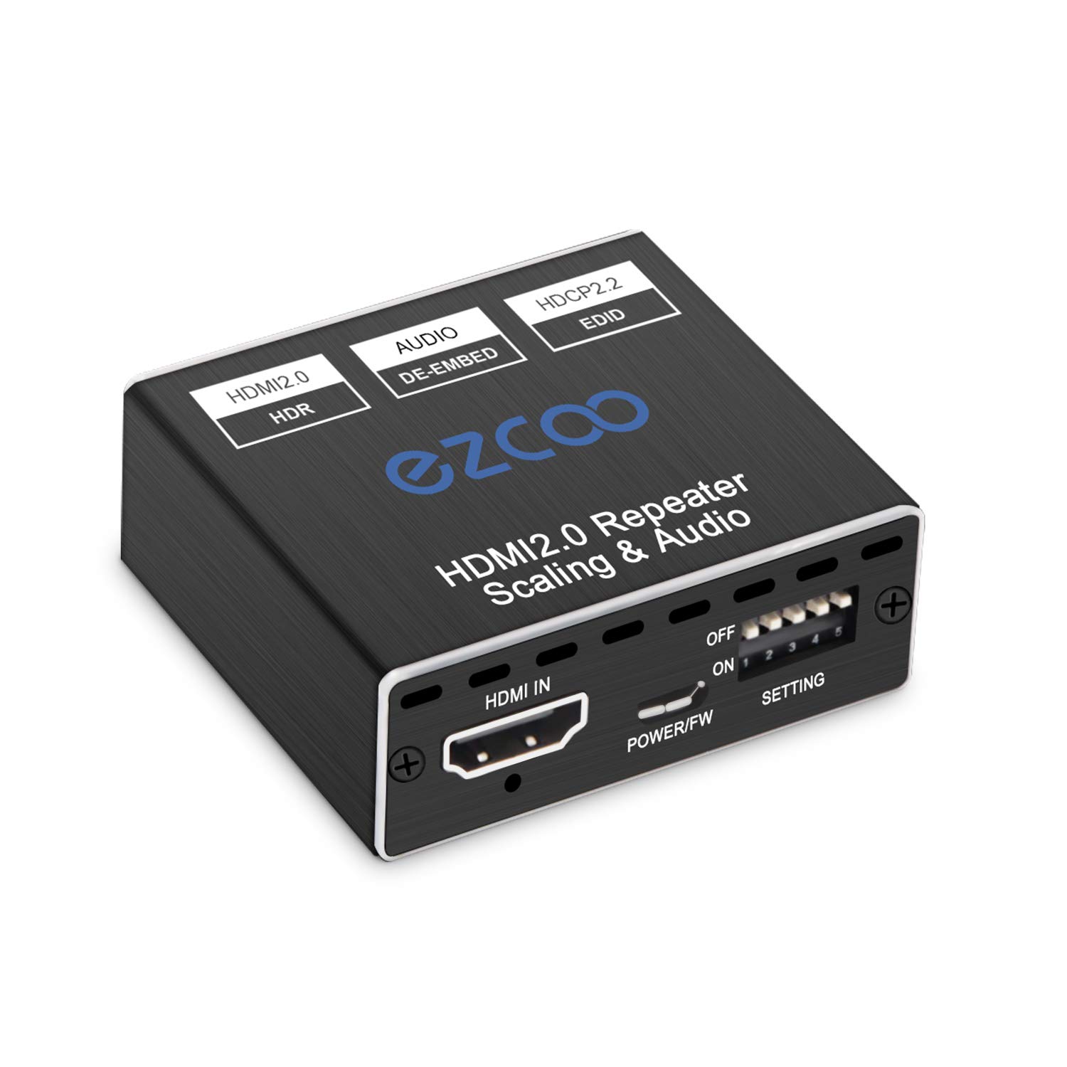 HDMI Splitter 1x1 Audio Extractor 4K 60Hz Atmos CEC EDID/Down-Scale/HDCP Switch Fit Various Video- SPDIF 5.1CH Optical Toslink,Stereo Audio Breakout, HDMI Repeater Digital De-embedder Decoder EX11PRO