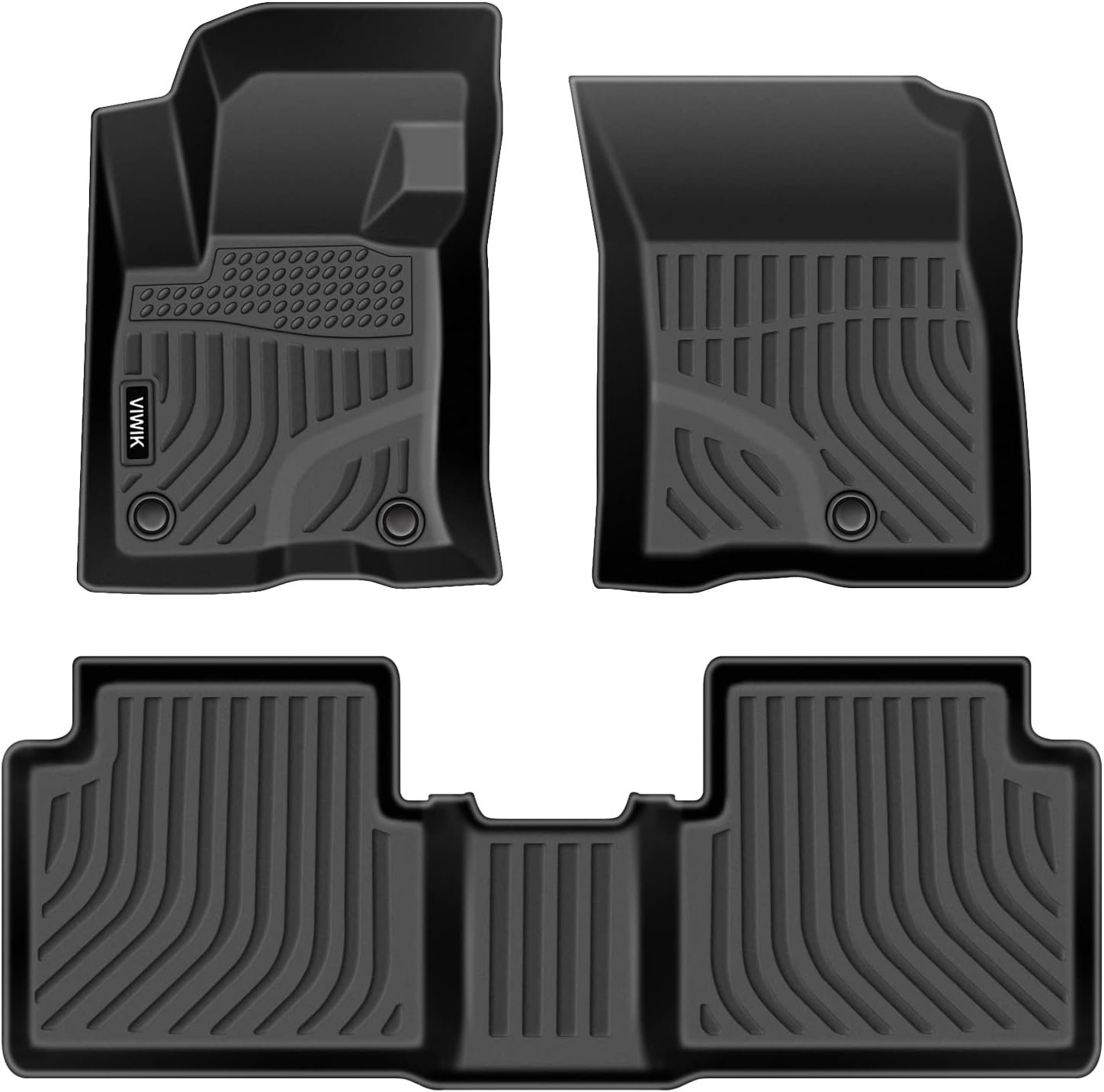 VIWIK Floor Mats Compatible for 2020 2021 2022 Escape (Not for Hybrid), Car Mats All Weather Custom Floor Liners Full Set Include 1st and 2nd Row Front & Rear, Automotive Floor Mats TPE Black