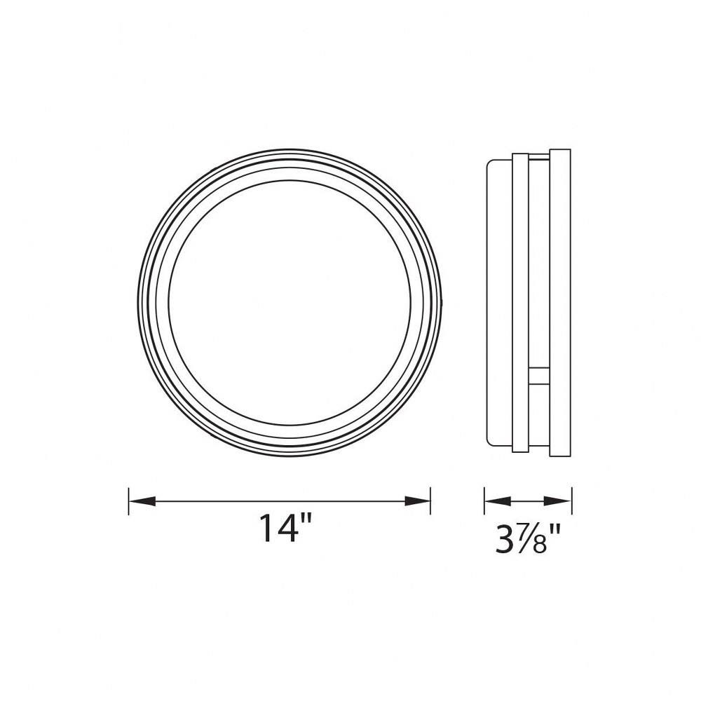 WAC Lighting FM-4313-30-CH Vie LED 14 inch Chrome Flush Mount Ceiling Light in 3000K dweLED