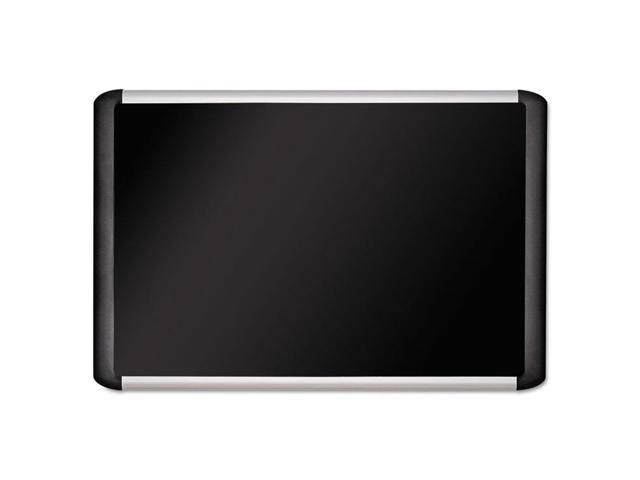 Mastervision MVI050301 Black Fabric Bulletin Board, 36 x 48, Silver/Black