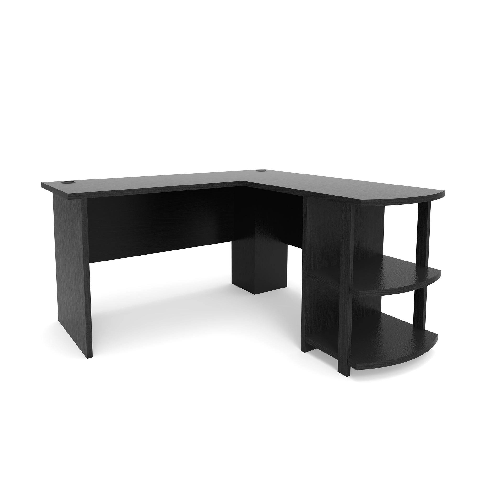 Ryan Rove Kristen Home Office Contemporary Corner L-Shaped Computer Desk - Black