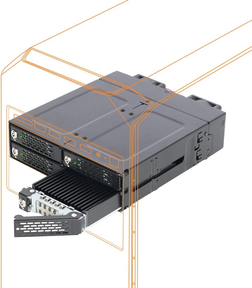 ICY DOCK 4 x M.2 NVMe SSD PCIe 4.0 Mobile Rack Enclosure for 5.25