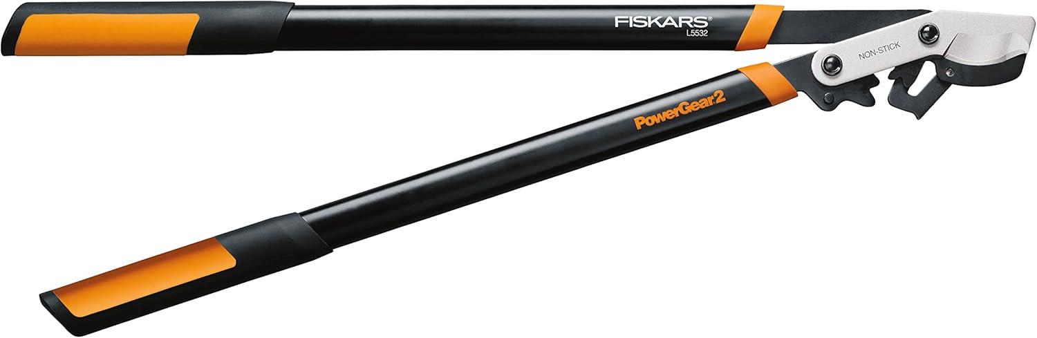 Fiskars 394801-1003 PowerGear2 Bypass Lopper, 32 Inch, Black/Orange Pack of 2