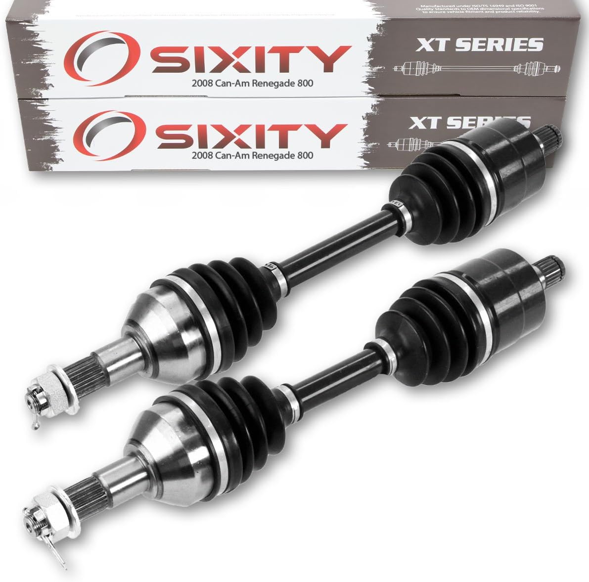 2008 for Can-Am Renegade 800 4X4 Rear Left Right Axles XT Pair Back Driver Passenger X Complete Side