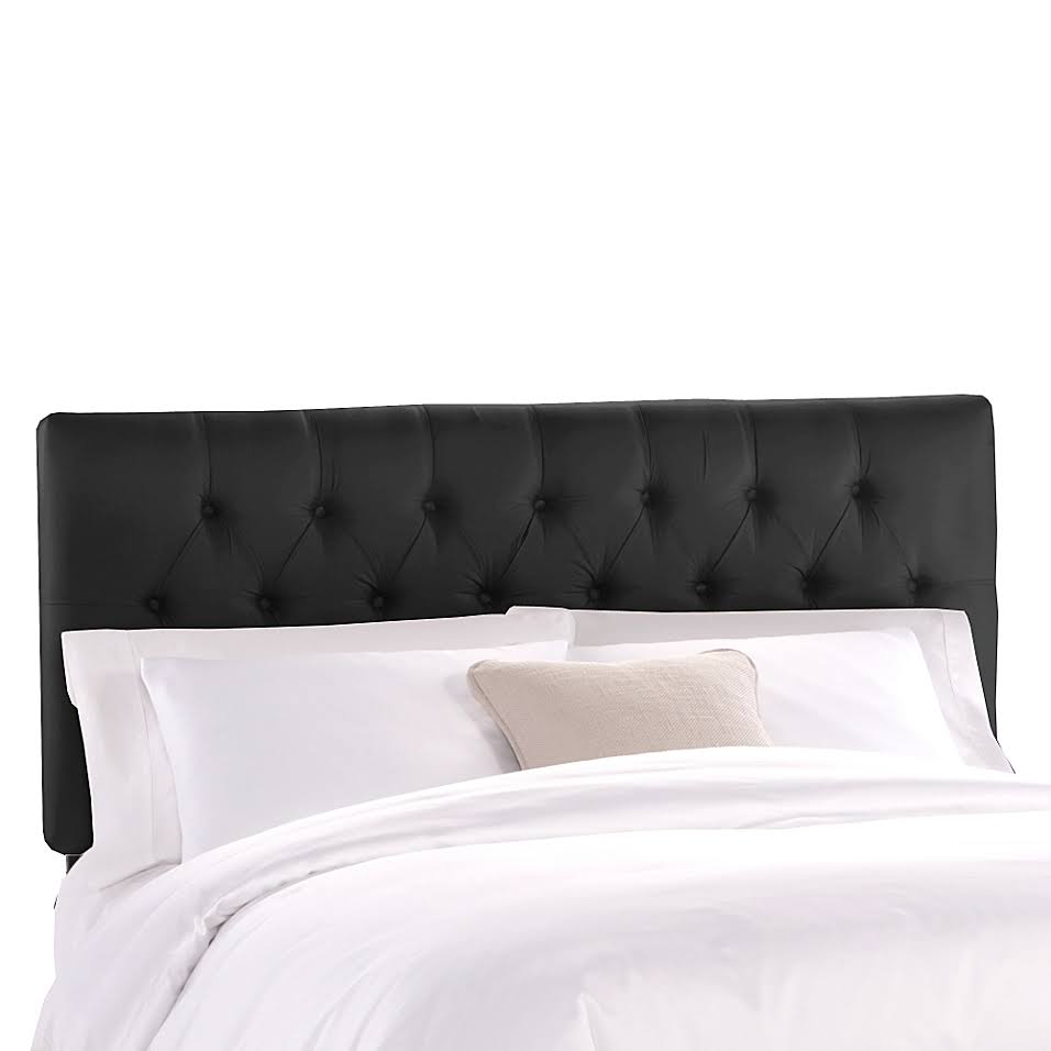 Skyline Furniture Full Tufted Headboard in Shantung Black