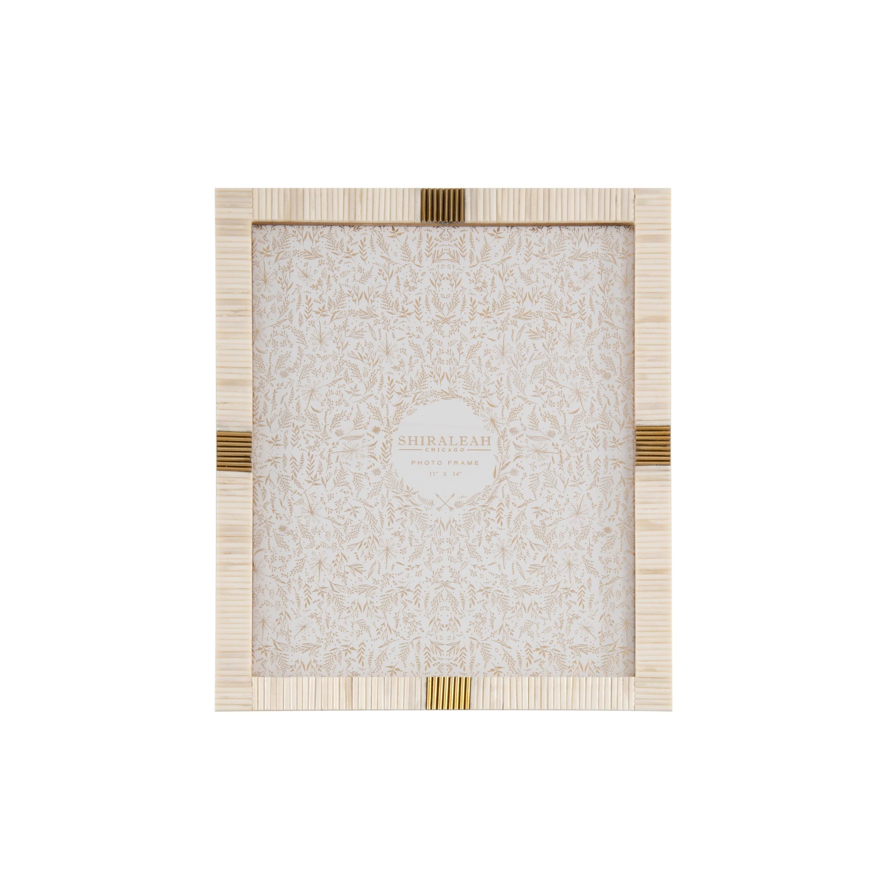 Mansour Ivory Faceted 11 x 14x22 Gallery Frame - Shiraleah