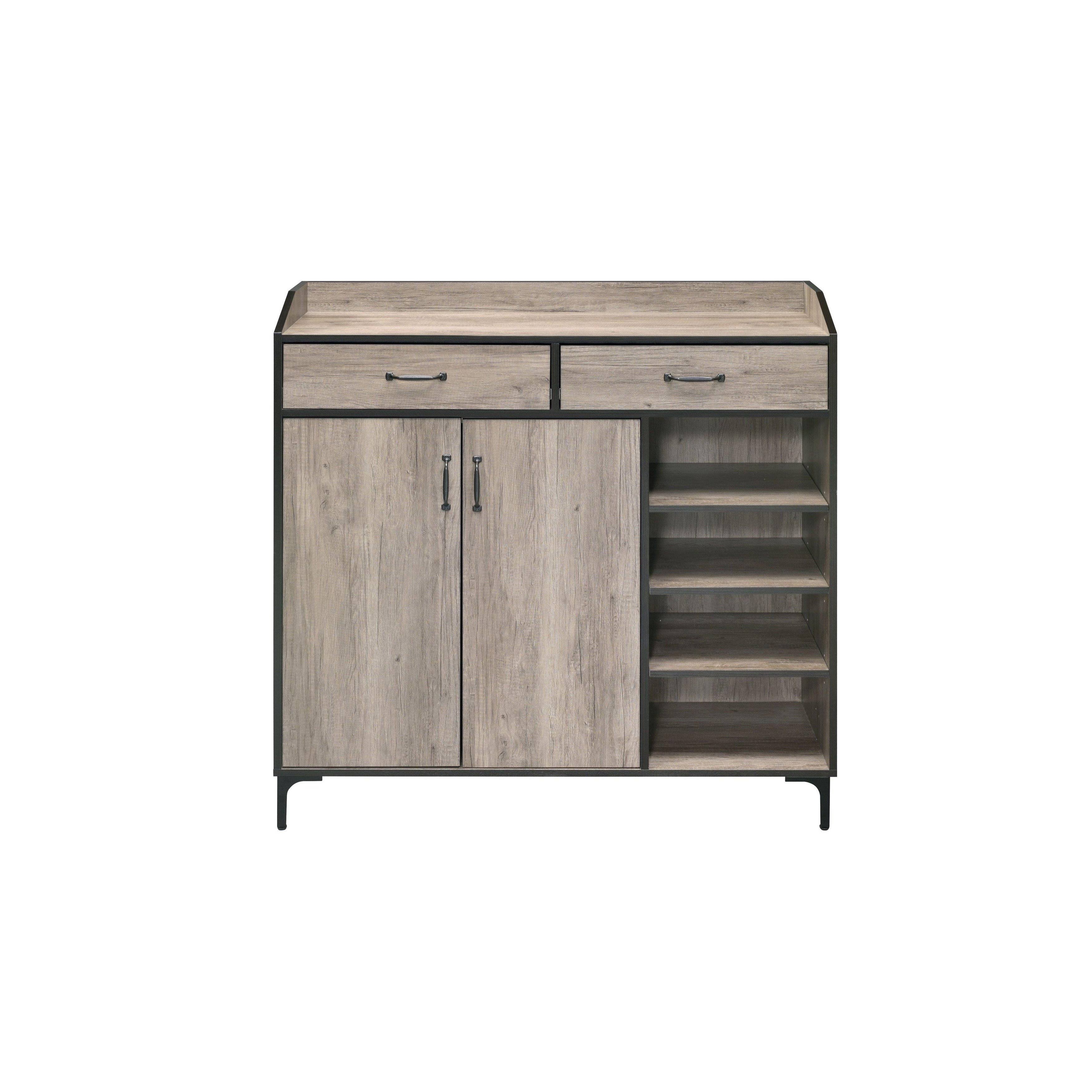Acme Pavati Cabinet Rustic Gray Oak