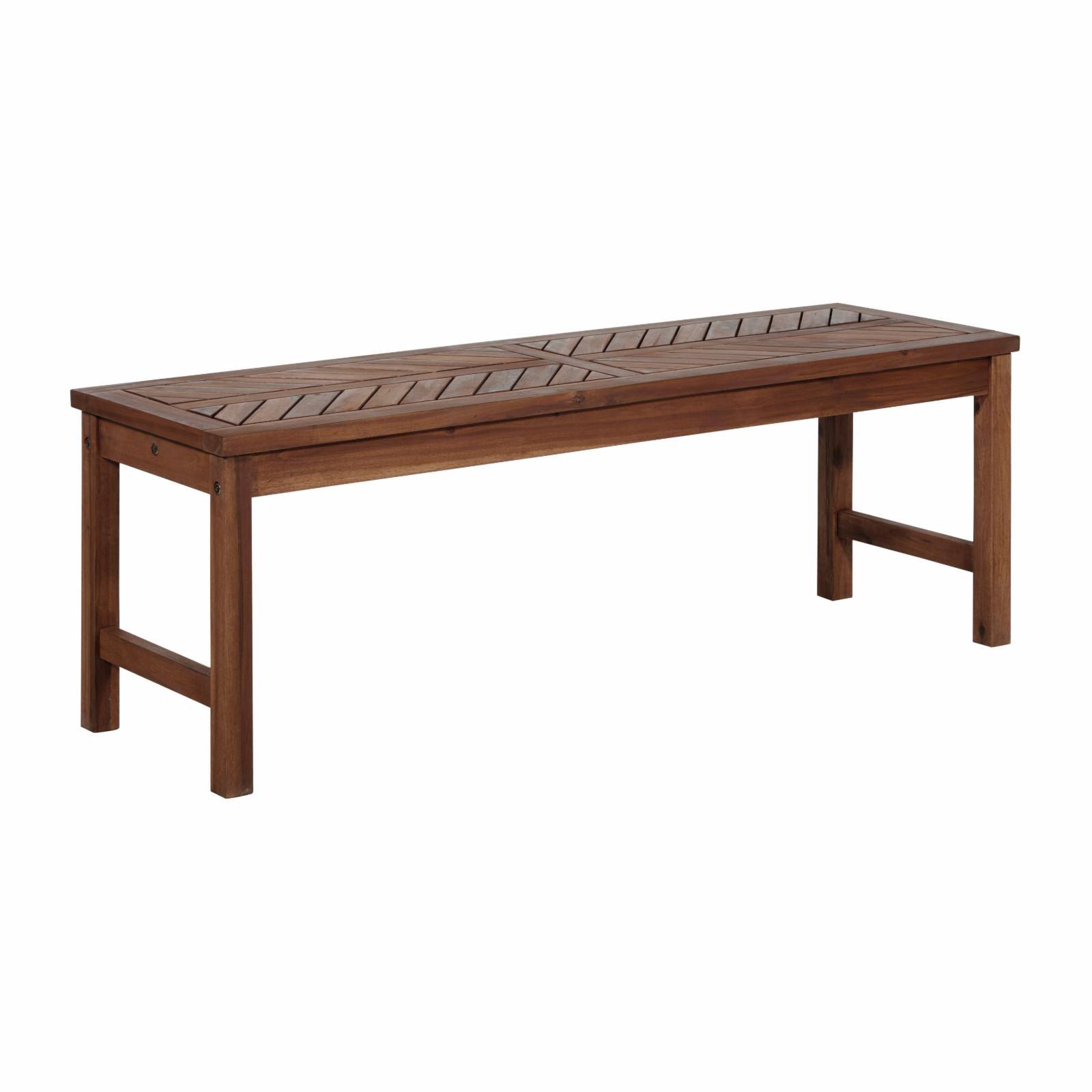 Manor Park 53 in. Outdoor Acacia Wood Chevron Dining Bench