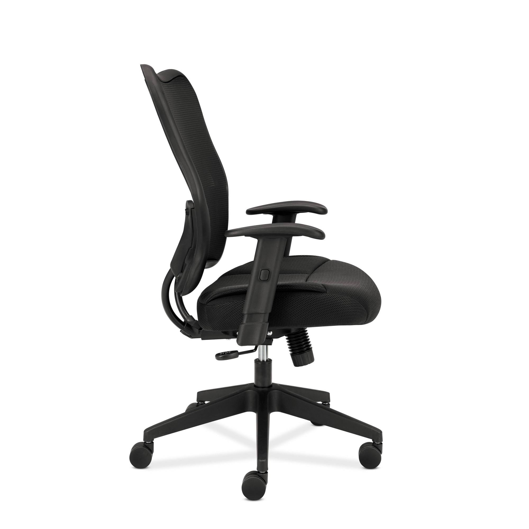 BASYX Vl702 Series High-Back Swivel/tilt Work Chair, Black Mesh
