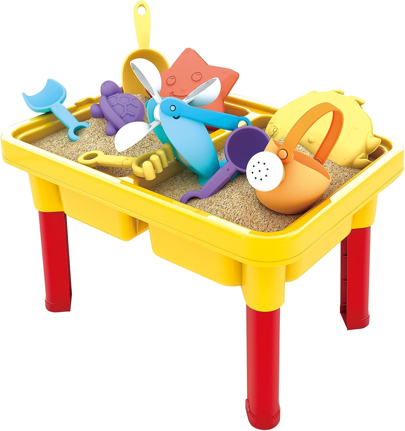 Kids Sand and Water Table - Beach Play Activity Table Sandbox with Cover for Toddlers Pack of 2