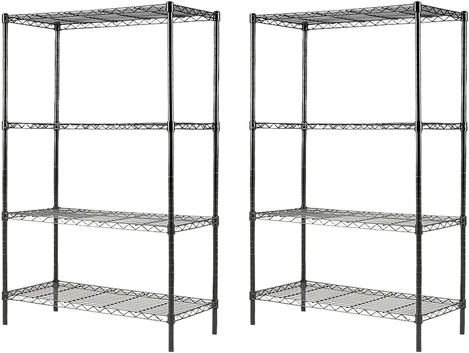 EFINE 2-Pack 4-Shelf Shelving Unit, Adjustable Rack Unit, Steel Wire Shelves, Shelving Units and Storage for Kitchen and Garage (36W X 16D X 59H)