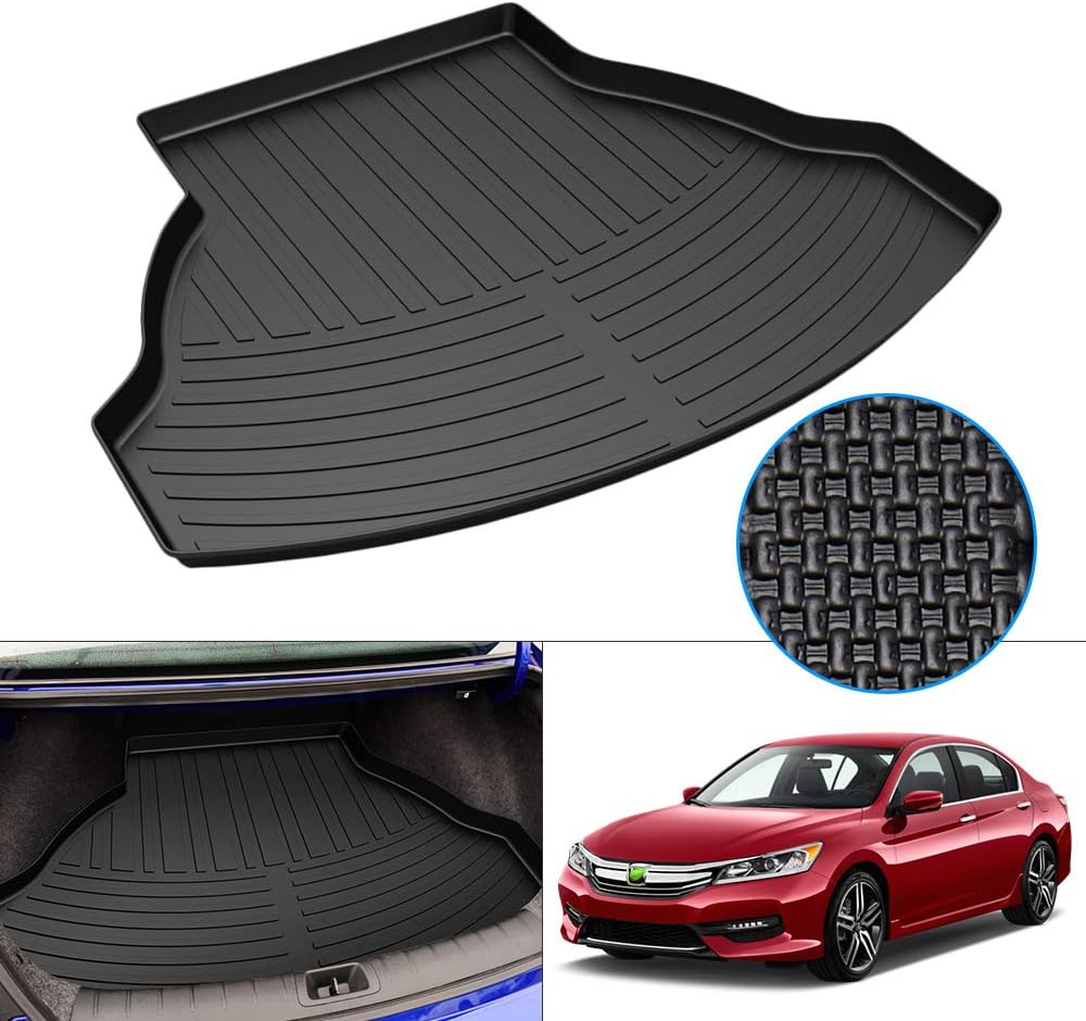 Mixsuper Custom Fit for Cargo Liner 2013-2017 Honda Accord Trunk Mat Liner TPO Durable Odorless All Weather Rear Trunk Floor Mat