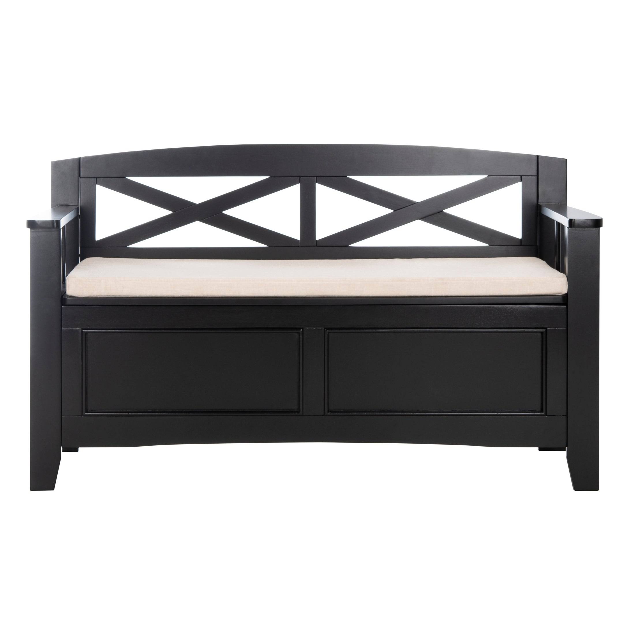 Safavieh Anisa Storage Bench - Black / Beige