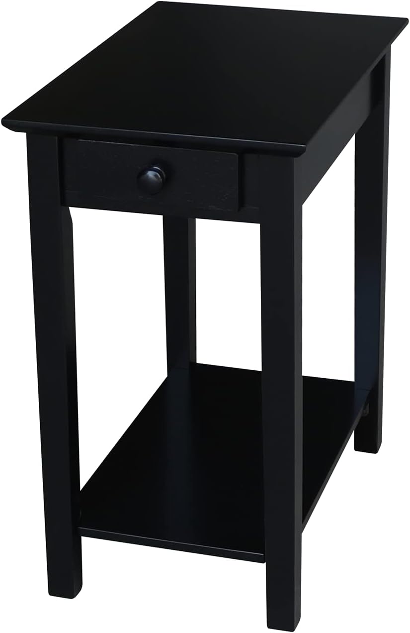 International Concepts Narrow End Table, Black