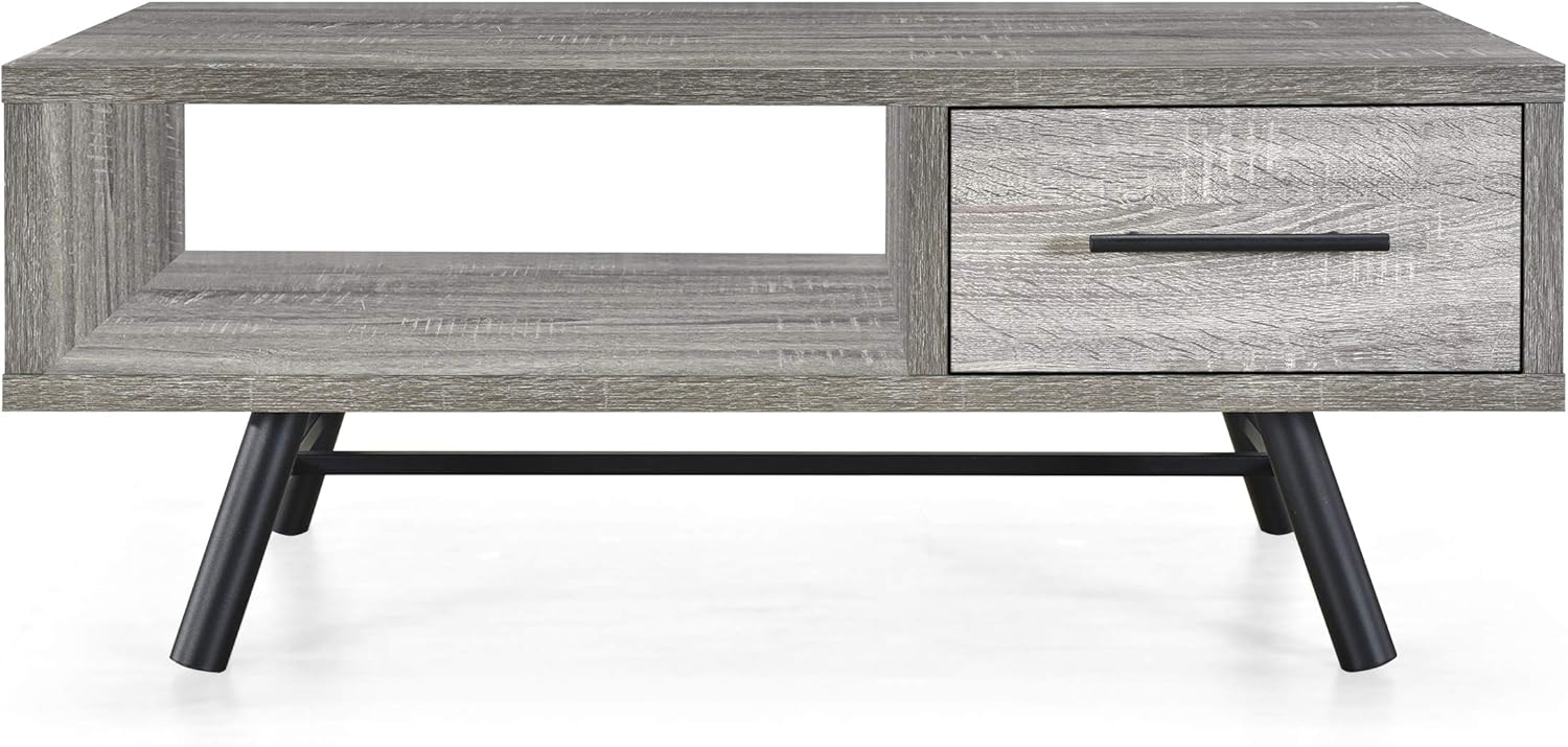 Christopher Knight Home 313227 Table, Brown + Black + Brown Oak